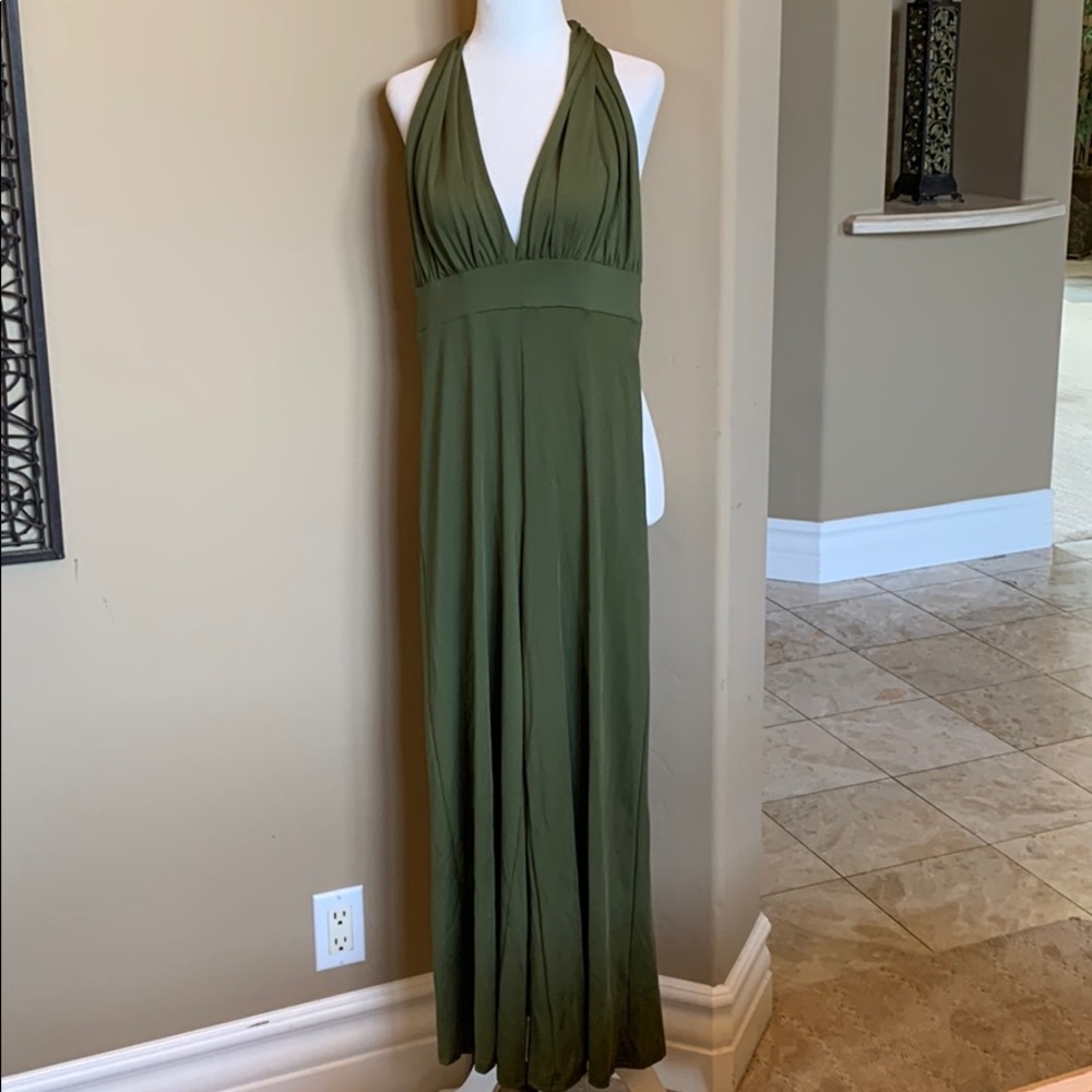 Multi style wrap halter jumpsuit